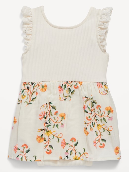 Image number 2 showing, Sleeveless Ruffle-Trim Bodysuit Flared Dress for Baby