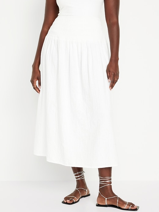 Crinkle Gauze Maxi Skirt