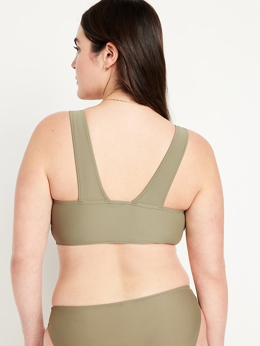 Image number 6 showing, Matte Longline Bikini Swim Top
