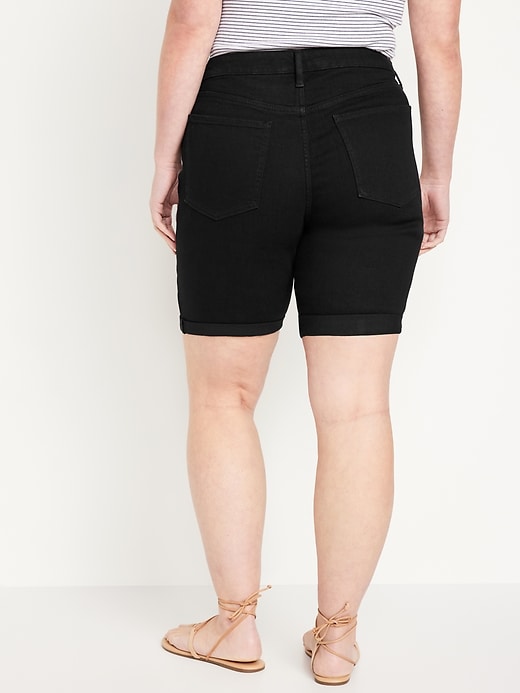 Image number 6 showing, High-Waisted Wow Jean Shorts -- 9-inch inseam