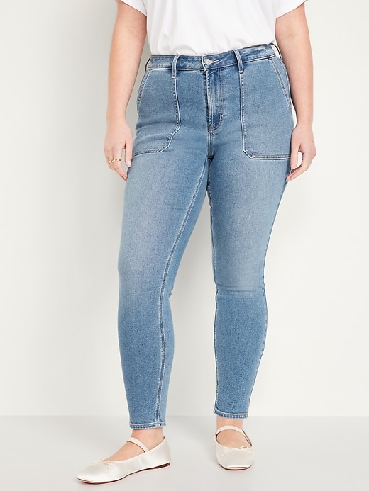 Image number 5 showing, High-Waisted Rockstar Super-Skinny Jeans