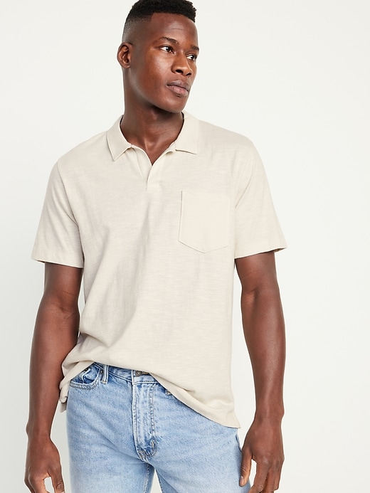 Image number 1 showing, Classic Fit Slub-Knit Polo