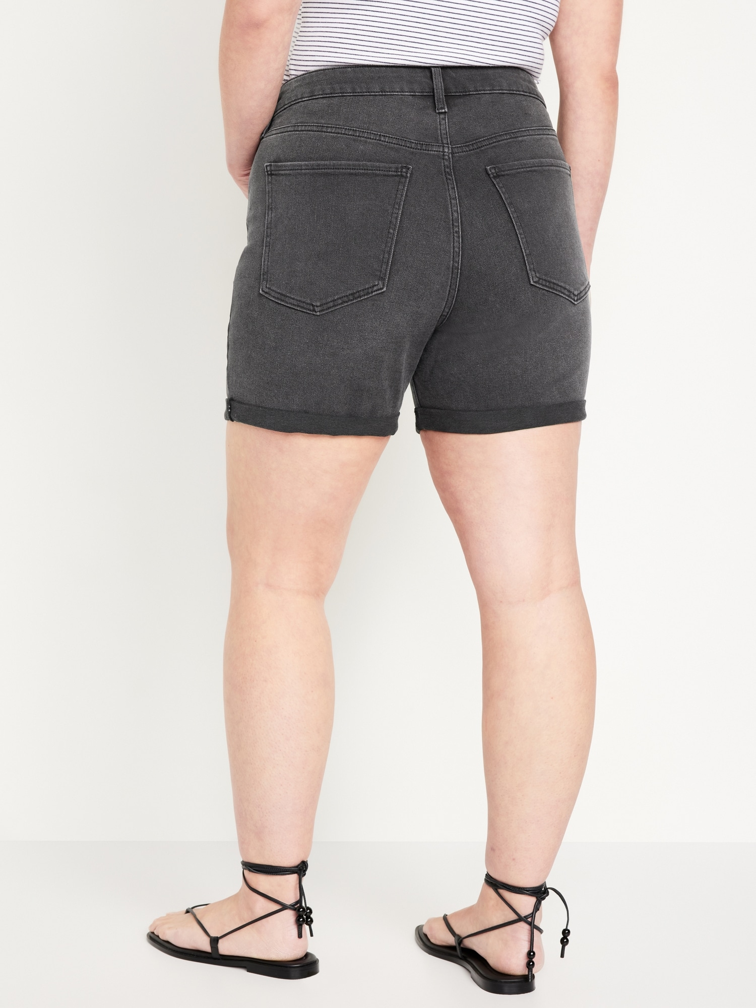 High-Waisted OG Cuffed Jean Shorts for Women -- 5-inch inseam