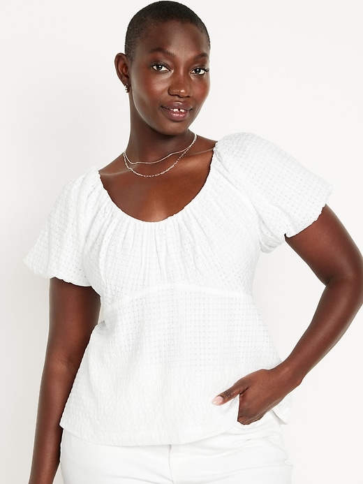 Image number 5 showing, V-Neck Seersucker Top