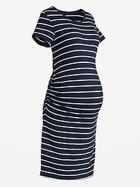 Image number 2 showing, Maternity Short-Sleeve Bodycon Dress
