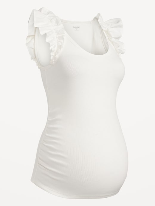 Image number 6 showing, Maternity Ruffle-Trim Combination Top