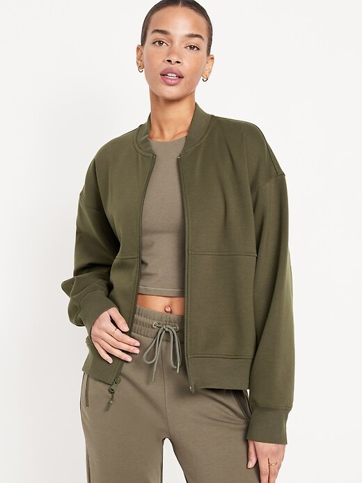 Dynamic Fleece Bomber Jacket for Women