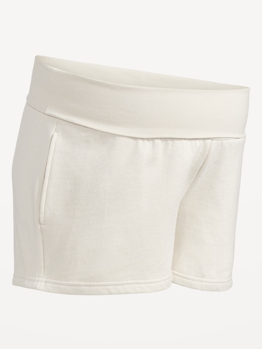 Image number 2 showing, Maternity Foldover-Waist Shorts -- 3-inch inseam