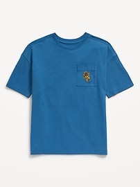 View large product image 3 of 3. Oversized Short-Sleeve Graphic Pocket T-Shirt for Boys