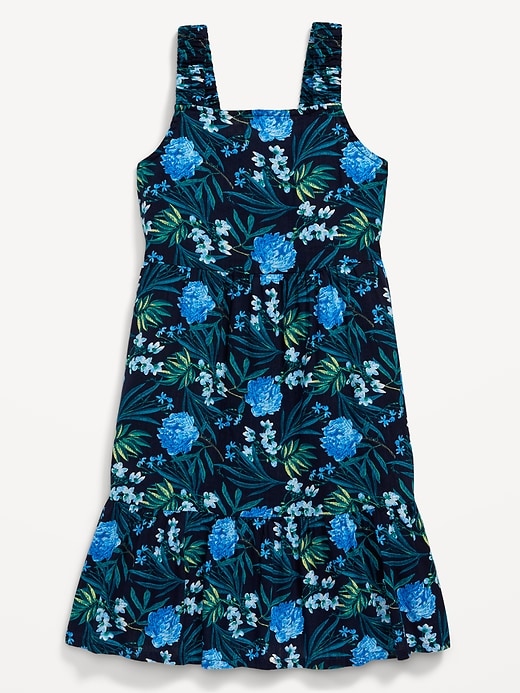 View large product image 1 of 2. Printed Sleeveless Tiered Dress for Girls