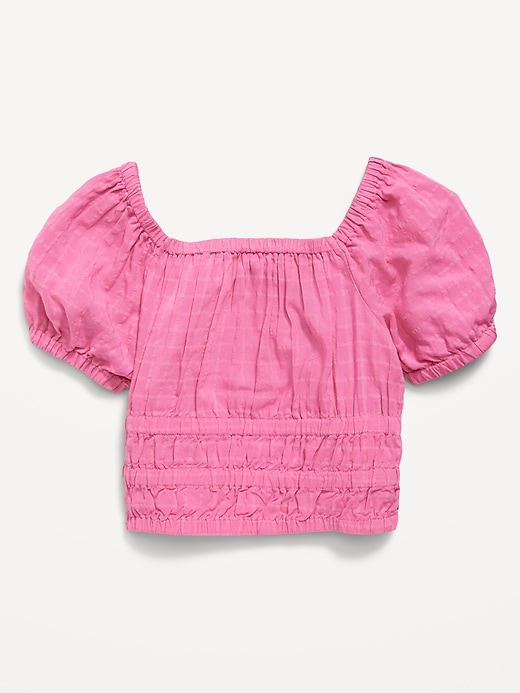 View large product image 1 of 2. Puff-Sleeve Smocked Top for Girls