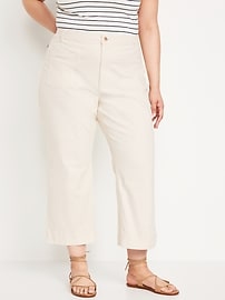 GC M-3XL Plus Size Women's Long Pants High Waist Cotton Vintage