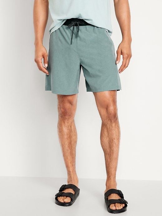 View large product image 1 of 3. StretchTech Hybrid Swim Trunks -- 7-inch inseam