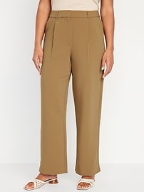 Extra High-Waisted Taylor Wide-Leg Trouser Suit Pants