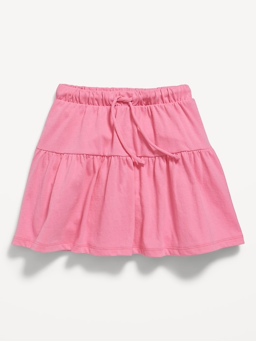 Voir une image plus grande du produit 1 de 3. Jupe-short étagée en tricot de jersey pour Toute-petite fille