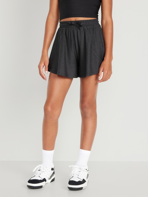 High-Waisted CloudMotion Shorts for Girls