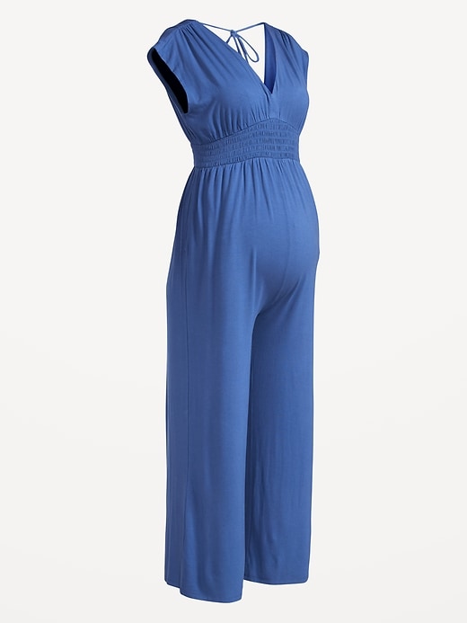 Navy Blue Maternity Jumpsuit