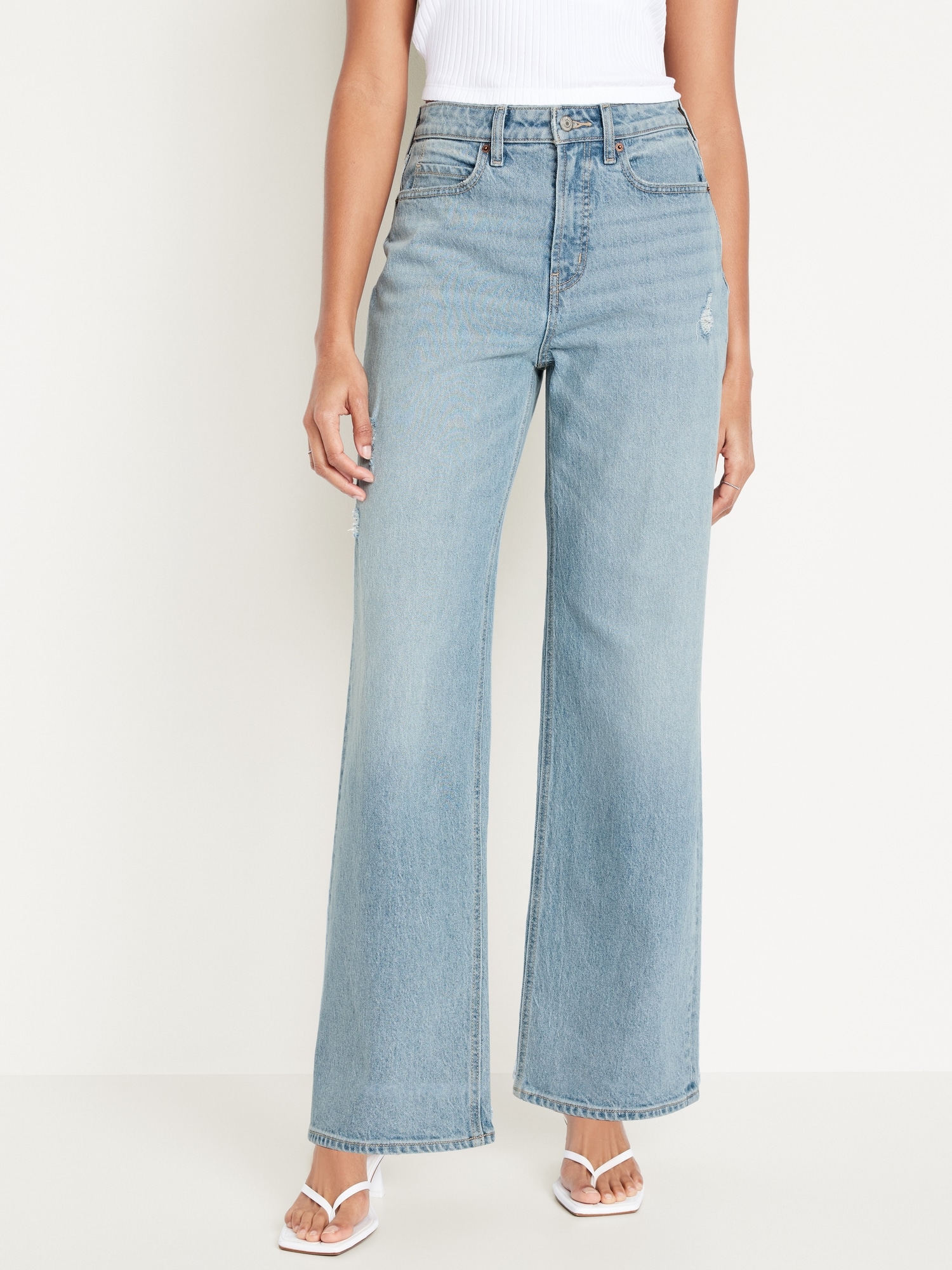 Curvy Extra High-Waisted Wide-Leg Jeans | Old Navy