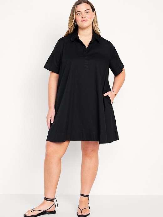 Image number 6 showing, Short-Sleeve Mini Shirt Dress