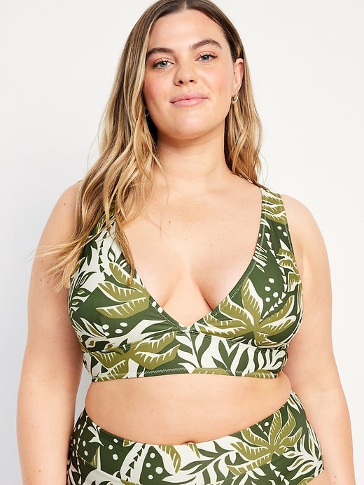 Shade & Shore Women's Longline Cut Out Bikini Top Green 34DD – Biggybargains