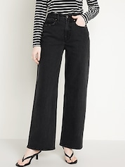 Extra High-Waisted Pop-Color Wide-Leg Jeans