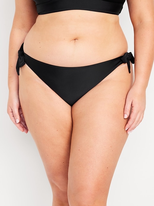 Image number 7 showing, Mid-Rise Side-Tie Bikini Swim Bottoms