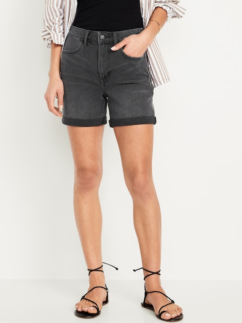 High-Waisted Wow Jean Shorts -- 5-inch inseam