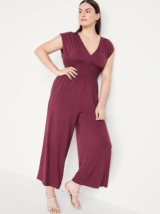 Image number 3 showing, Waist-Defined Shirred Jumpsuit