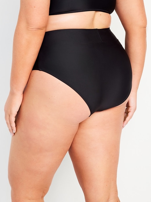 Image number 8 showing, Banded High-Waist Bikini Swim Bottoms