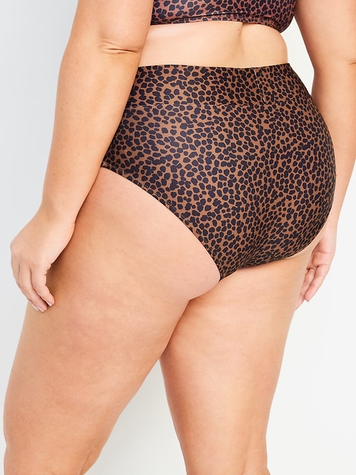 Image number 8 showing, Banded High-Waist Bikini Swim Bottoms