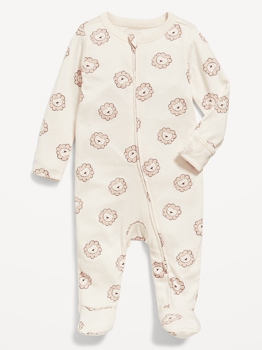 View large product image 1 of 1. Unisex 2-Way-Zip Sleep & Play Footed One-Piece for Baby