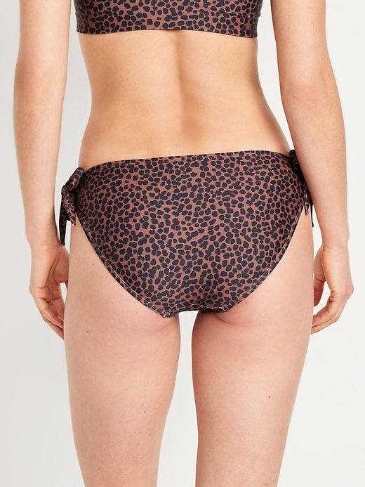 Image number 2 showing, Mid-Rise Side-Tie Bikini Swim Bottoms