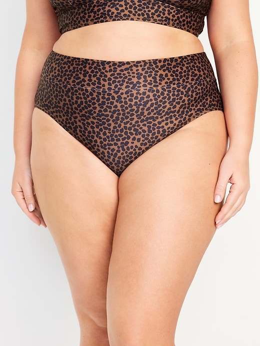 Image number 7 showing, Banded High-Waist Bikini Swim Bottoms