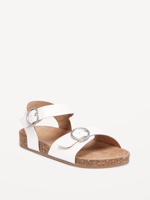 Faux-Leather Buckled Strap Sandals for Toddler Girls