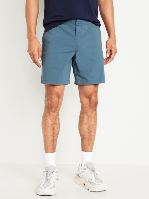 Slim Built-In Flex Tech Jogger Shorts -- 7-inch inseam - Blue
