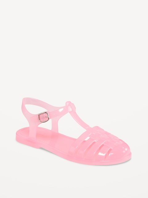 Sandales flexibles scintillantes de style pêcheur pour Fille - Rose Gomme Balloune