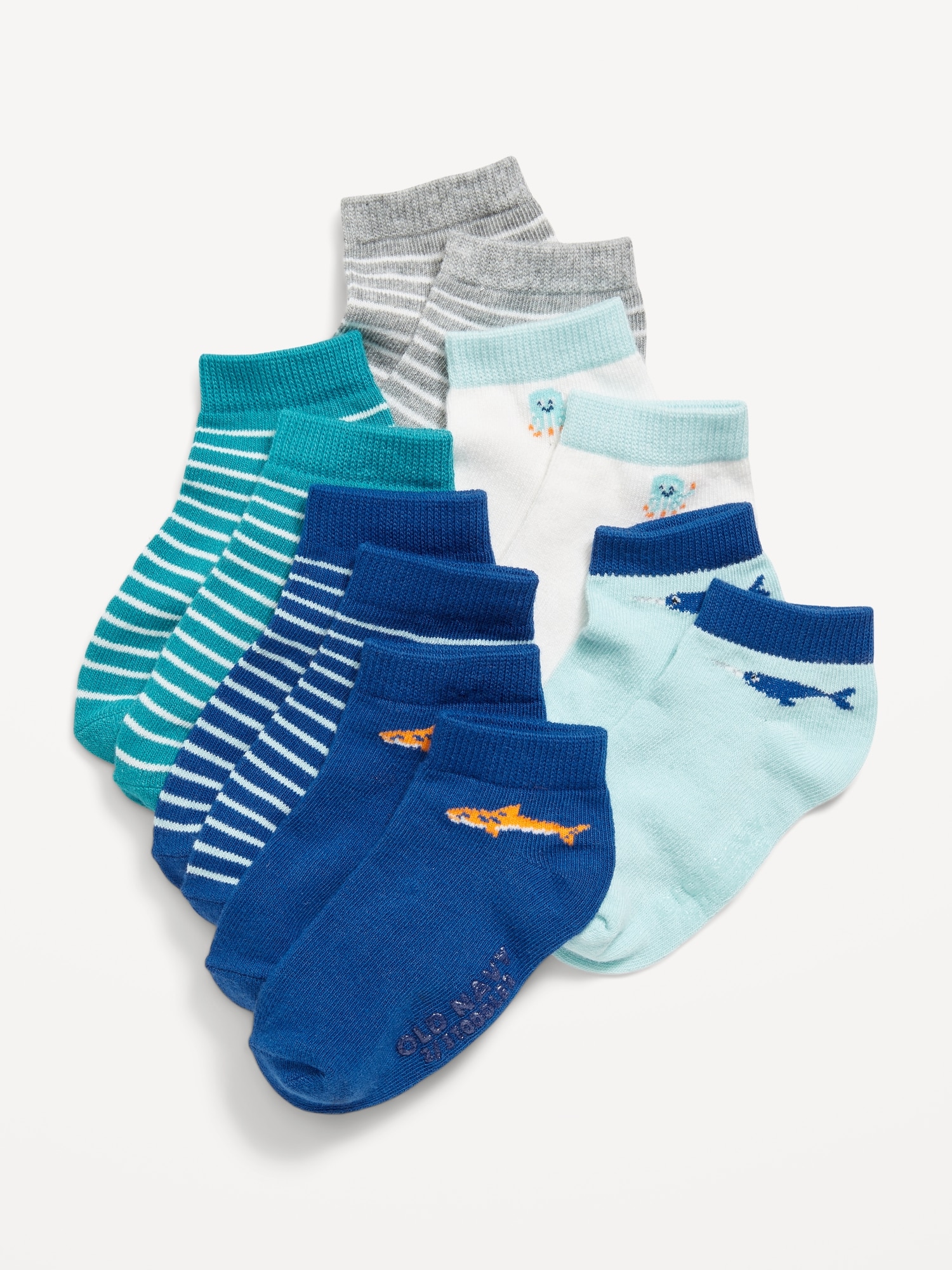 Unisex 6-Pack Ankle Socks for Toddler & Baby