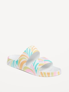 Double-Strap Slide Sandals for Girls (Partially Plant-Based)