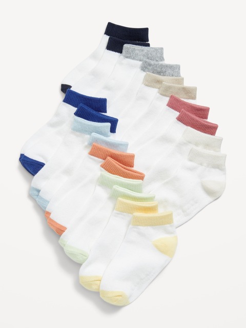 Socquettes unisexes pour Tout-petit et Bébé (paquet de 10 paires)