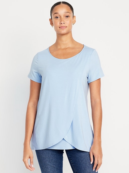 View large product image 1 of 2. Maternity Scoop Neck Nursing T-Shirt