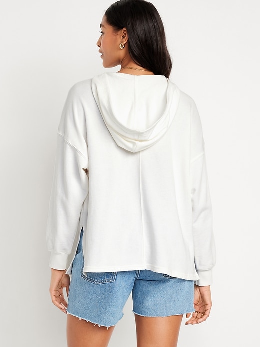 Image number 4 showing, Oversized French-Terry Tunic Hoodie