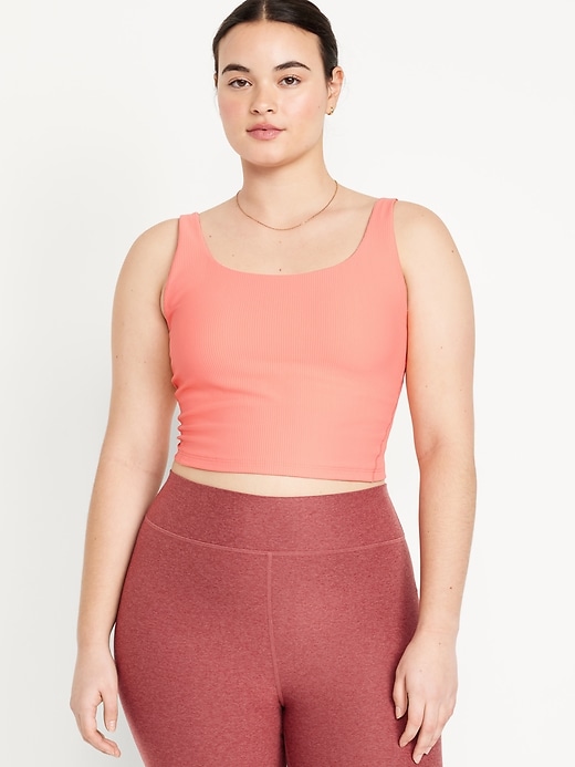 Image number 5 showing, Light Support PowerSoft Ribbed Longline Sports Bra