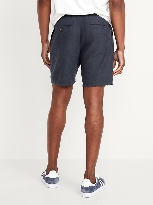 Image number 2 showing, Slim Linen-Blend Chino Shorts -- 7-inch inseam