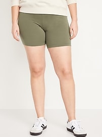 View large product image 5 of 6. High Waisted Jersey Biker Shorts for Women -- 6-inch inseam