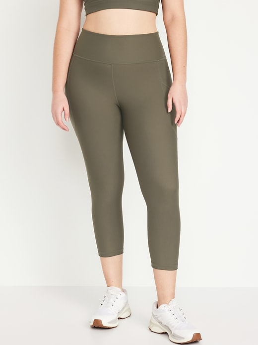 Image number 5 showing, High-Waisted PowerSoft Crop Leggings