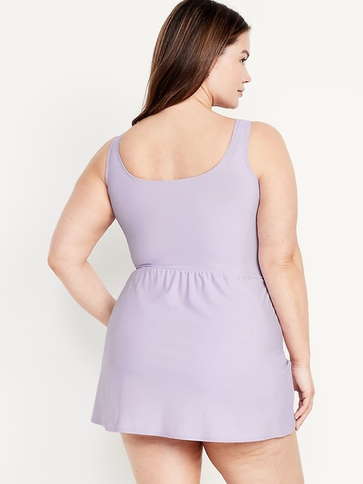 Image number 8 showing, Matte Side-Tie Swim Dress