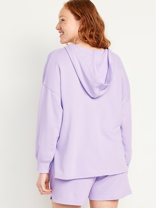 Image number 2 showing, Oversized French-Terry Tunic Hoodie
