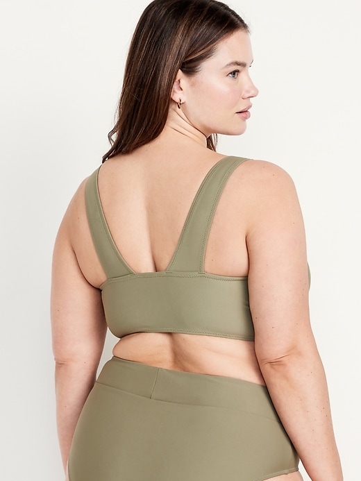 Image number 8 showing, Matte Longline Bikini Swim Top