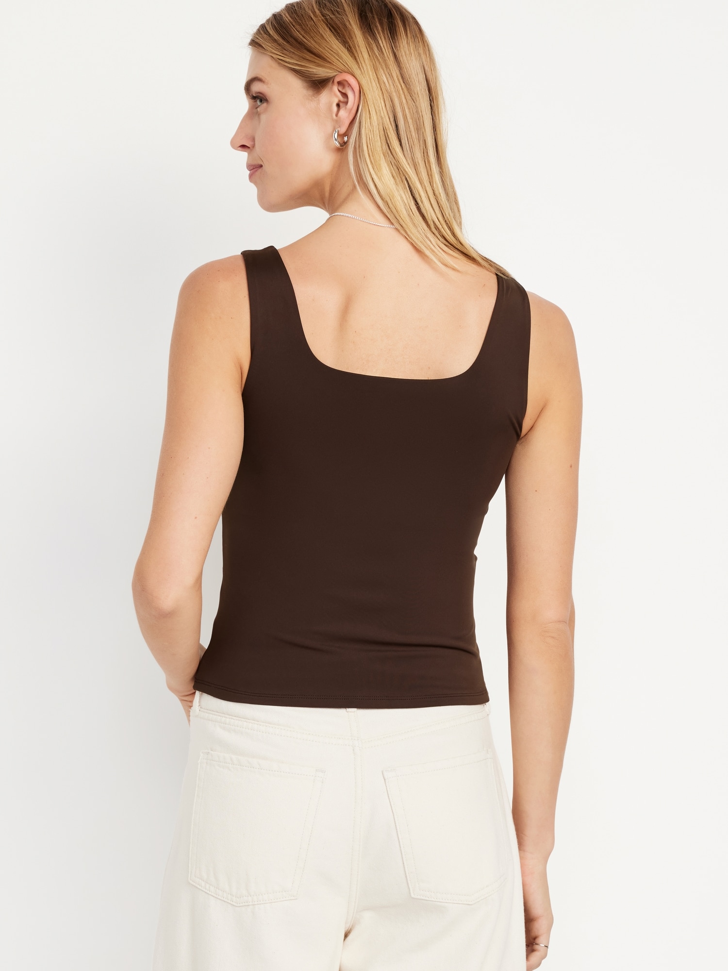  Other Stories double layer tank top in brown