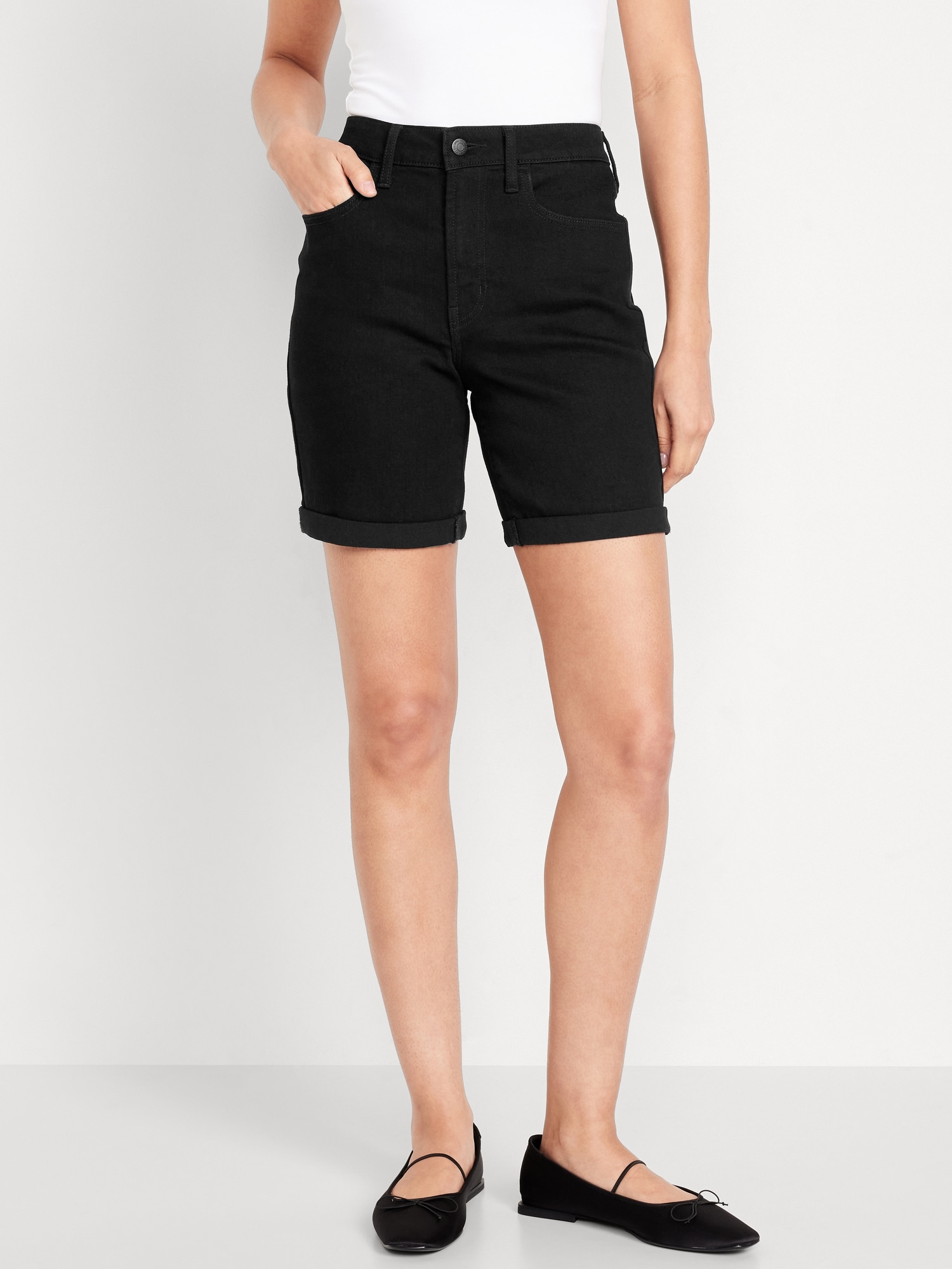 High-Waisted Wow Jean Shorts -- 7-inch inseam